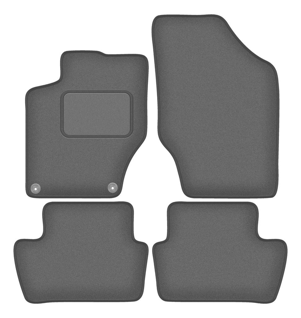 Velour graphite car mats for: DS. 4 Crossback hatchback (2015-2018)