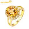 Classic Copper Alloy Zircon Ring Ladies Jewelry Wedding Promise Party Gift