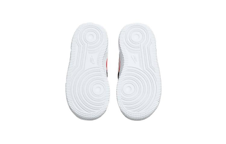 Nike Кроссовки Air Force 1 Toggle SE Повседневные Водонепроницаемые Низкие Скейтбордические Черно-Красные Для Младенцев И Малышей DN3323-600