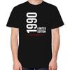 Born In 1990 Funny Age Birthday Gifts T Shirts Tees Tops Cotton Short Sleeve Tshirts Unisex Summer Fashion Unisexs Print T Shirt