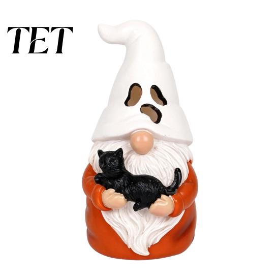 Small Halloween Accents For Trays Decoration, Resin Skull Ghost Mouth Gnome Figurine for Home Cute Tabletop Decor Party Table Tiered Tray, Spooky