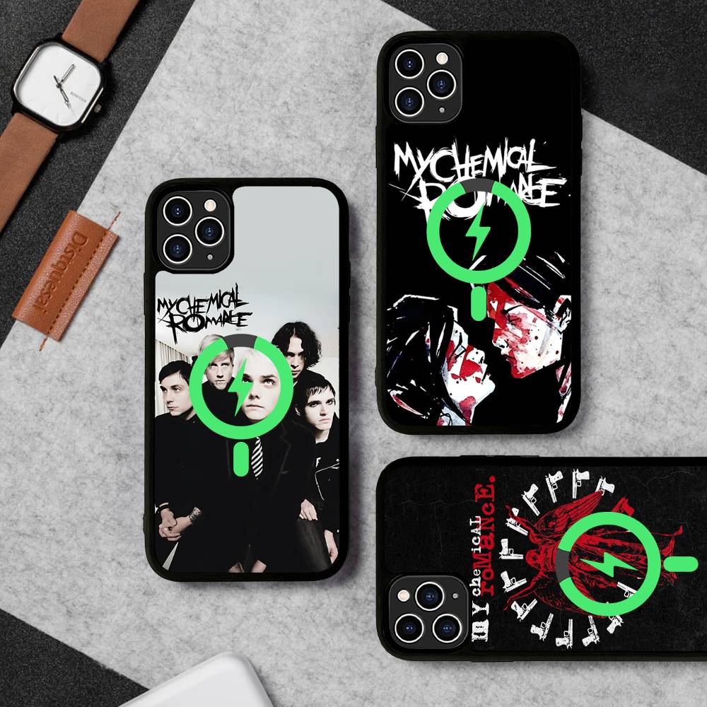 My Chemical Romance Rock Band Magnetic Case For IPhone 17 16 14 13 12 11 15 Pro Max Plus Wireless Charge Phone Cover