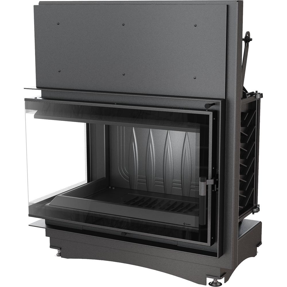 Cast iron fireplace KRATKI OLIWIA DECO left 16 kW Ø 200