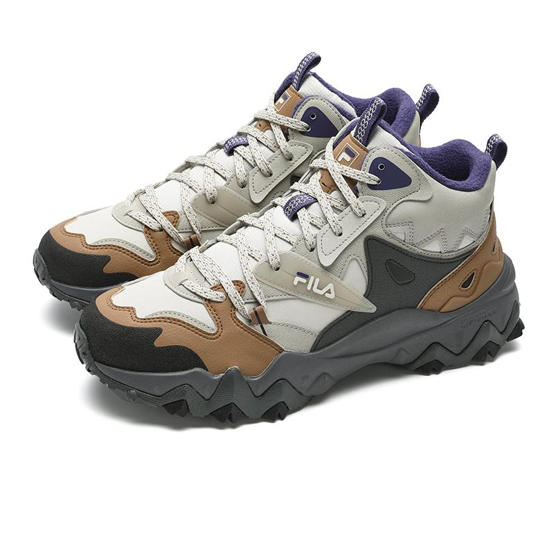 Fila Oakmont Mid Удобные Универсальные Флисовые Повседневные Кроссовки Мужские коричневые F12M442111FIT