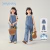 JELLYBABY Летний джинсовый комплект для девочек в французском стиле