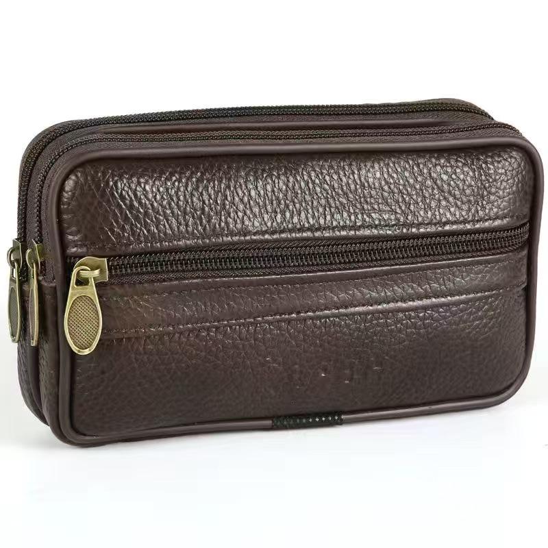 Мужская поясная сумка для телефона из коровьей кожи - Прочные вертикальные и горизонтальные модели для спорта и строительных площадок