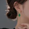 Серьги Hetian Jade Orchid в стиле ретро, классические серьги-крючки с изумрудом, нежный темперамент, элегантные женские серьги-цветы
