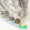 Игрушки с кошачьей мятой 4 в 1 - Забавные лизательные шарики-лакомства для кошек, игрушка для котят для игр и жевания, для чистки зубов, способствует пищеварению, товары для питомцев