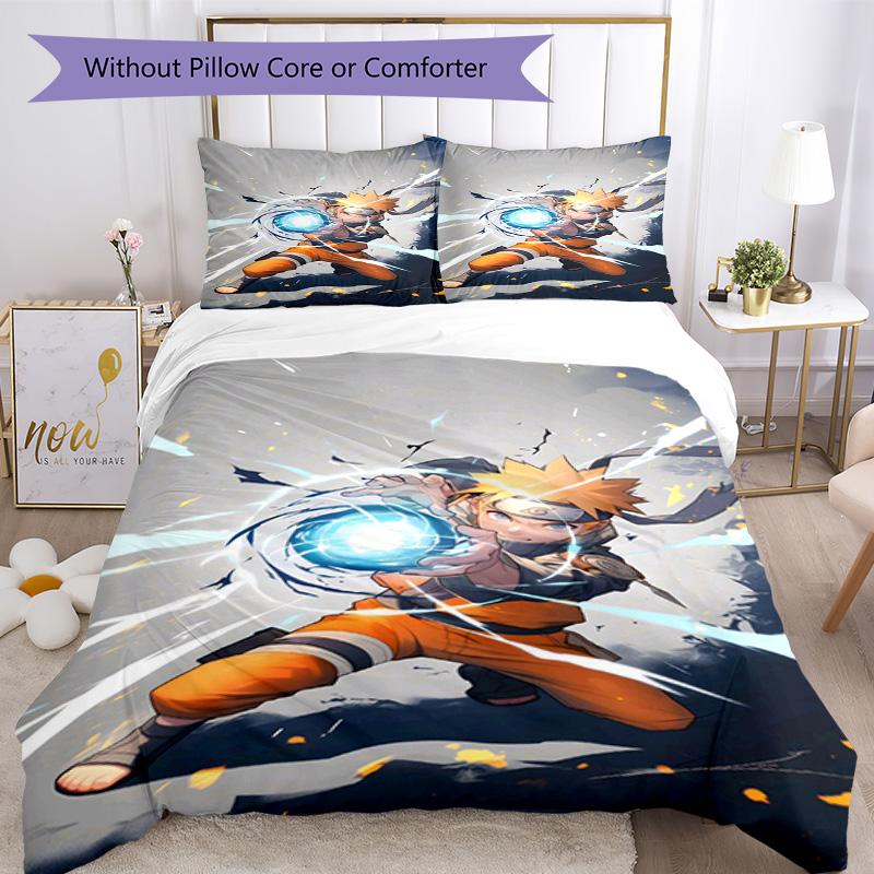 Naruto Bed Linen Set Perfect for Living Room Soft Fabric Christmas Gift