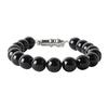 Jewel of Memory Ashes Bracelet Hand Memorial Ashes Container Stainless Steel 316L Natural Stone Onyx 10mm Ball Men's Women's (16)