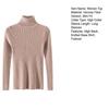 Women Knitted Base Top High Neck Long Sleeve Slim Shirt Solid Color Pullover Thin Sweater