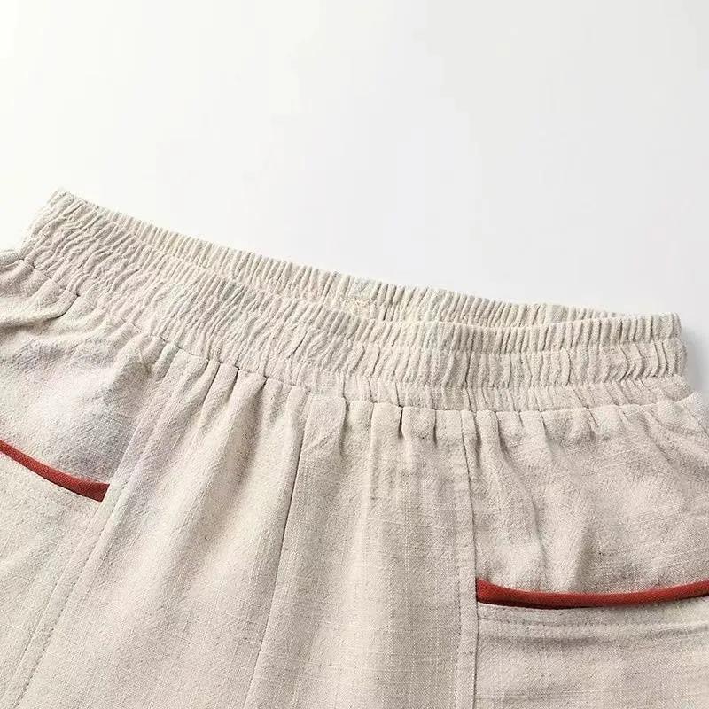 Женские летние тонкие свободные брюки Nine-minute с высокой талией, повседневные брюки Ha Small Feet Lunar Trousers