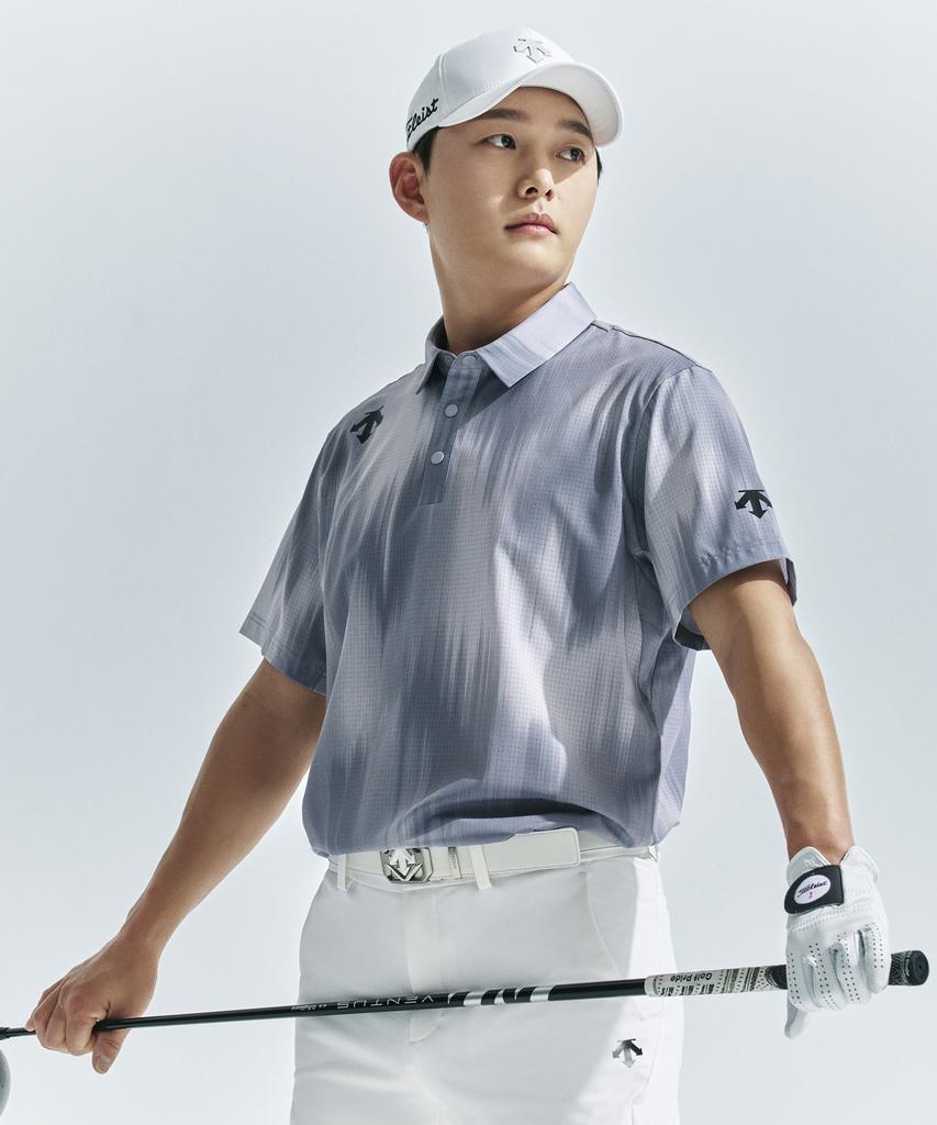 DESCENTE GOLF Acmt Men'S Arc Motion Pattern Short Sleeve T-Shirt Dr12Mfts27