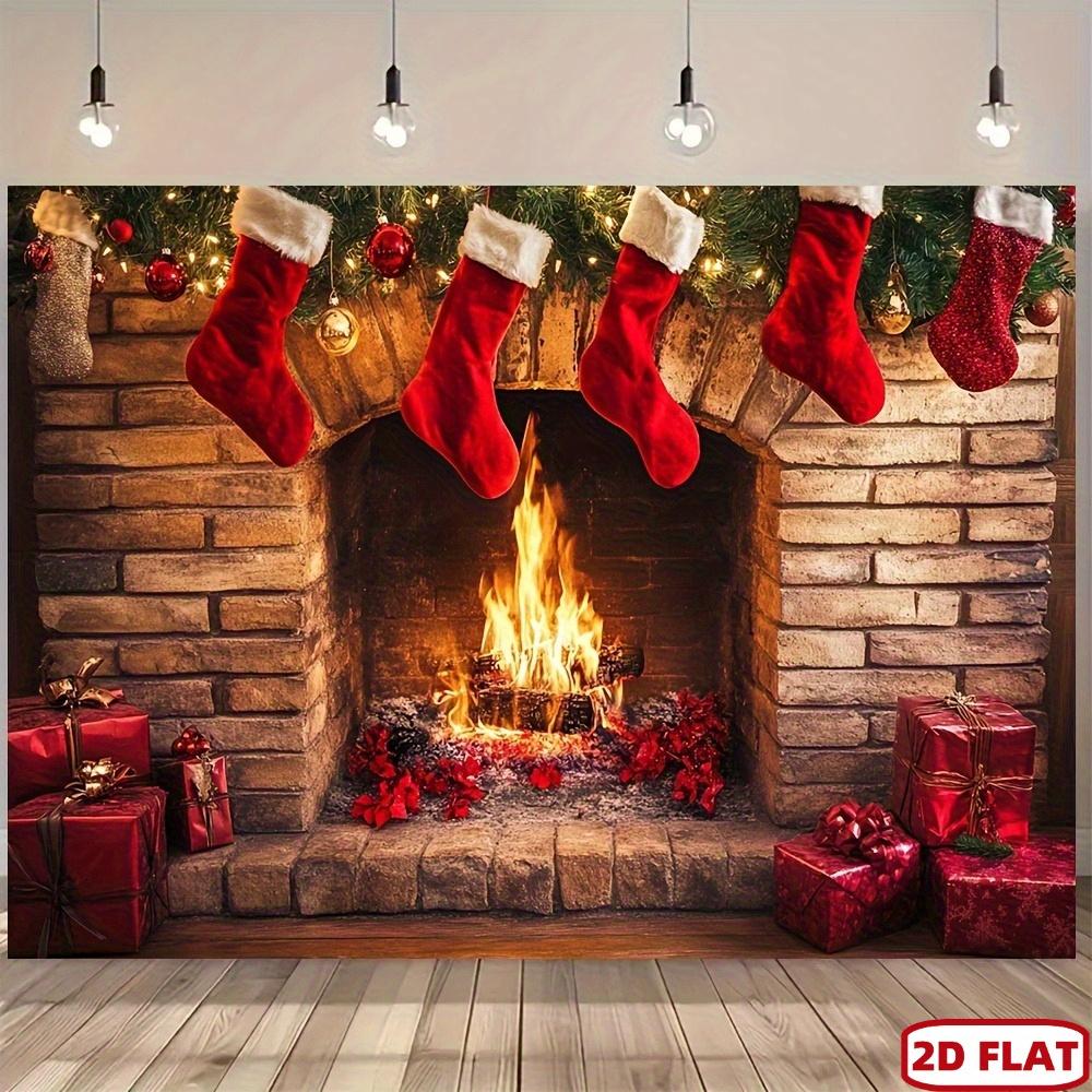 2D flat banner 1 piece per pack. Magical Christmas Fireplace creates a mysterious background design and festive decorations.ZL