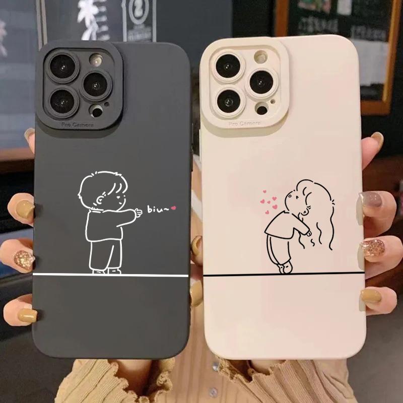 Милый matching парный силиконовый чехол с рисунком для телефона Xiaomi Redmi 13C 14C Redmi Note 14 13 12 11 Pro Plus 5G 12S 11S Мягкая крышка