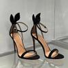 Summer Woman Open Toe De Marposa Sandals Sexy Thin High Heels Party Prom Shoes Fashion Ankle Strap Pumps Butterfly-knot