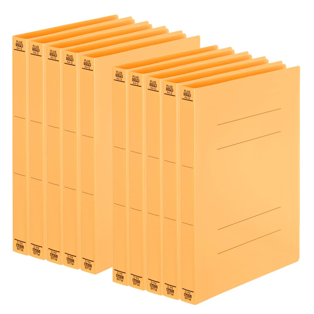 Папка-регистратор Plus PP A4 Толстая с кольцами Желтая 10 шт. №121PW 98-347