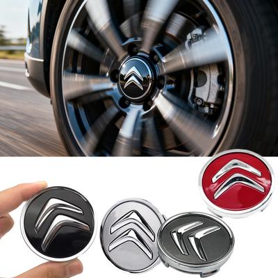 Колпачок ступицы колеса с логотипом Citroën, АБС + Металлический сплав, Крышка ступицы для C3 C4 C5 C1 Berling Xsara Picasso, Запасной набор эмблем на диск колеса
