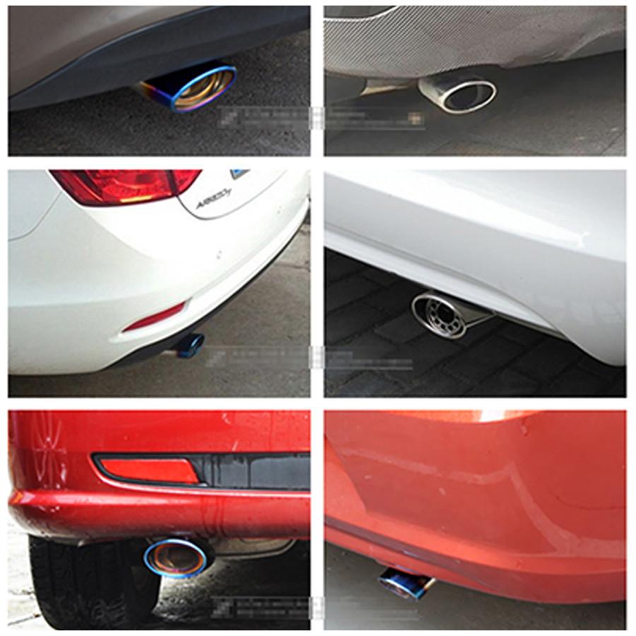 Черный 62 мм Нержавеющая сталь Автомобили Наконечник выхлопной трубы труба Хвостовая насадка Глушитель Крышка Автостайлинг