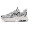 New LiNing Meteor Cushioning Anti Slip And Wear Resistant Support Low Top Casual Shoes Women's Silver Gray AGCU122-4