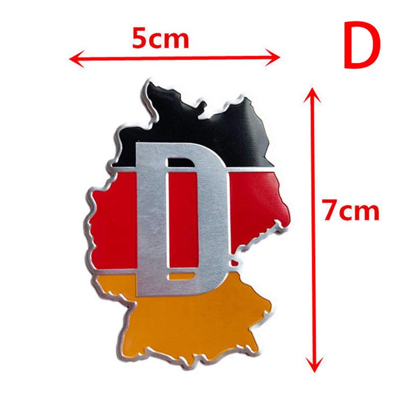 3D Aluminium Auto Car Emblem Germany German Flag Logo Grille Badge Decal Sticker