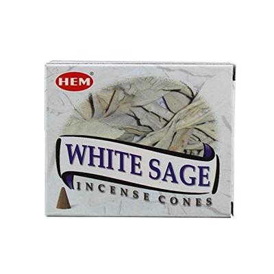 Hem - Благовония Конусы Белый Шалфей - Набор из 12 КОРОБОК ПО 10 Конусов - ПРЕВОСХОДНОЕ Качество