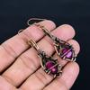 Ruby Earrings Gemstone Jewelry,  999 Copper Wire Wrapped Handmade Earrings, Latest Design Jewelry