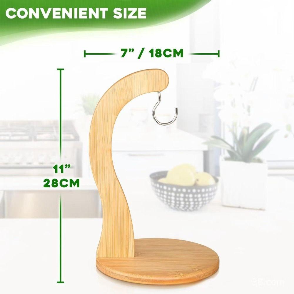 Creative Wooden Banana Rack Space Saving Hanging Kitchen Holder for Fruit,Mugs,Keychains
