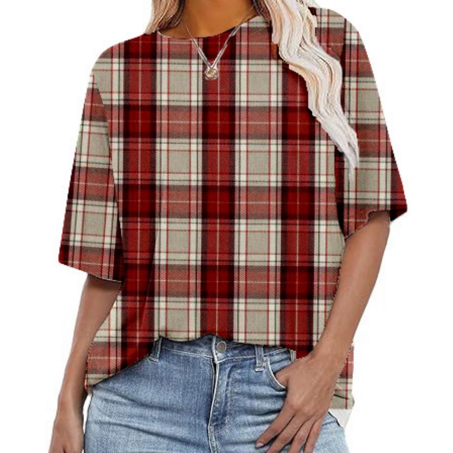 Женские повседневные свободные футболки с круглым вырезом и короткими рукавами в полоску с цифровой печатью для женщин