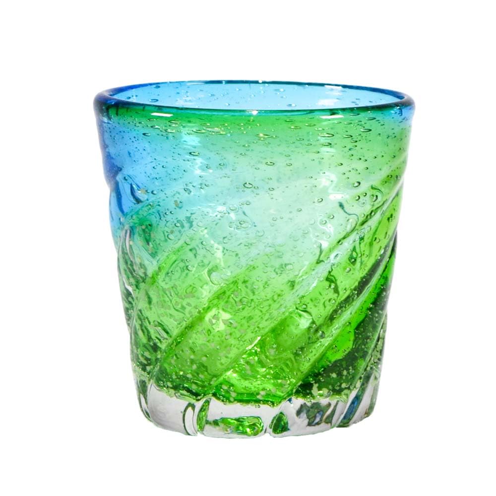 Бокал Kubakasa Ryukyu Glass - Churaumi Glass - Светящийся в темноте бокал - Стильный - Окинава - Изготовление на заказ - Сувенир с Окинавы - Подарок - Churaumi Glass Tingara -