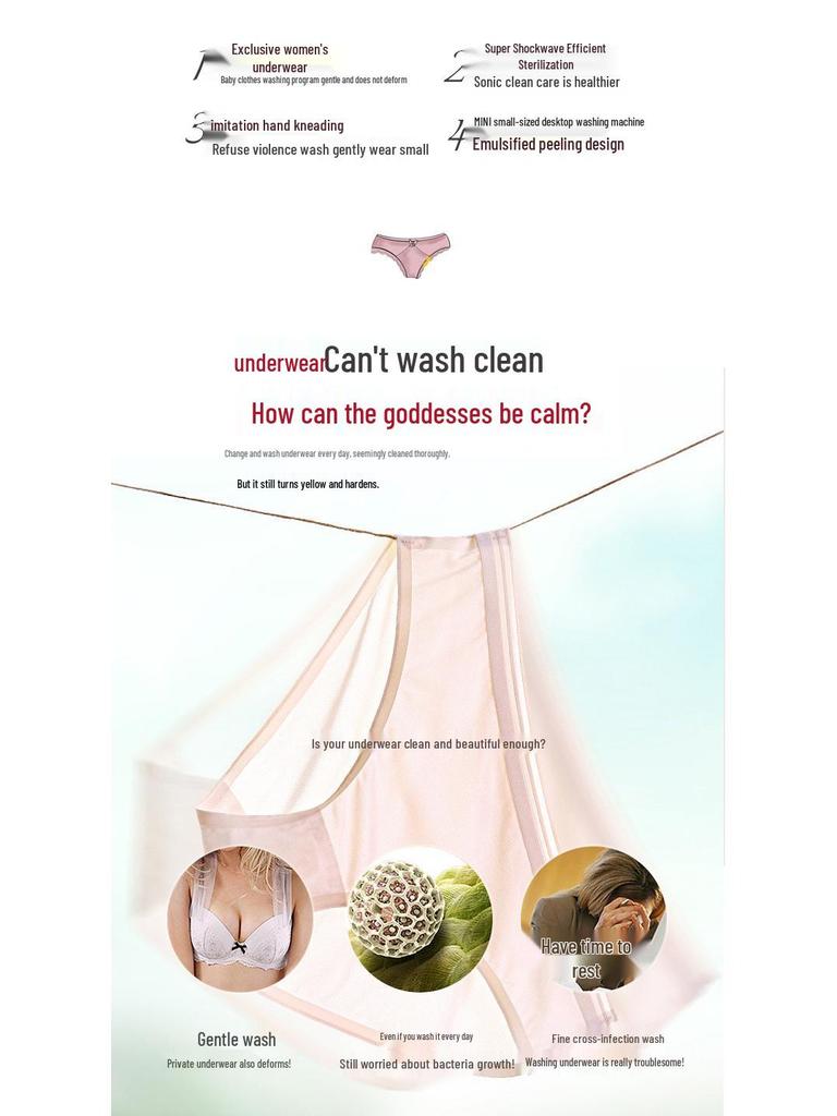 Мини-стиральная машина USB для нижнего белья и детской одежды
