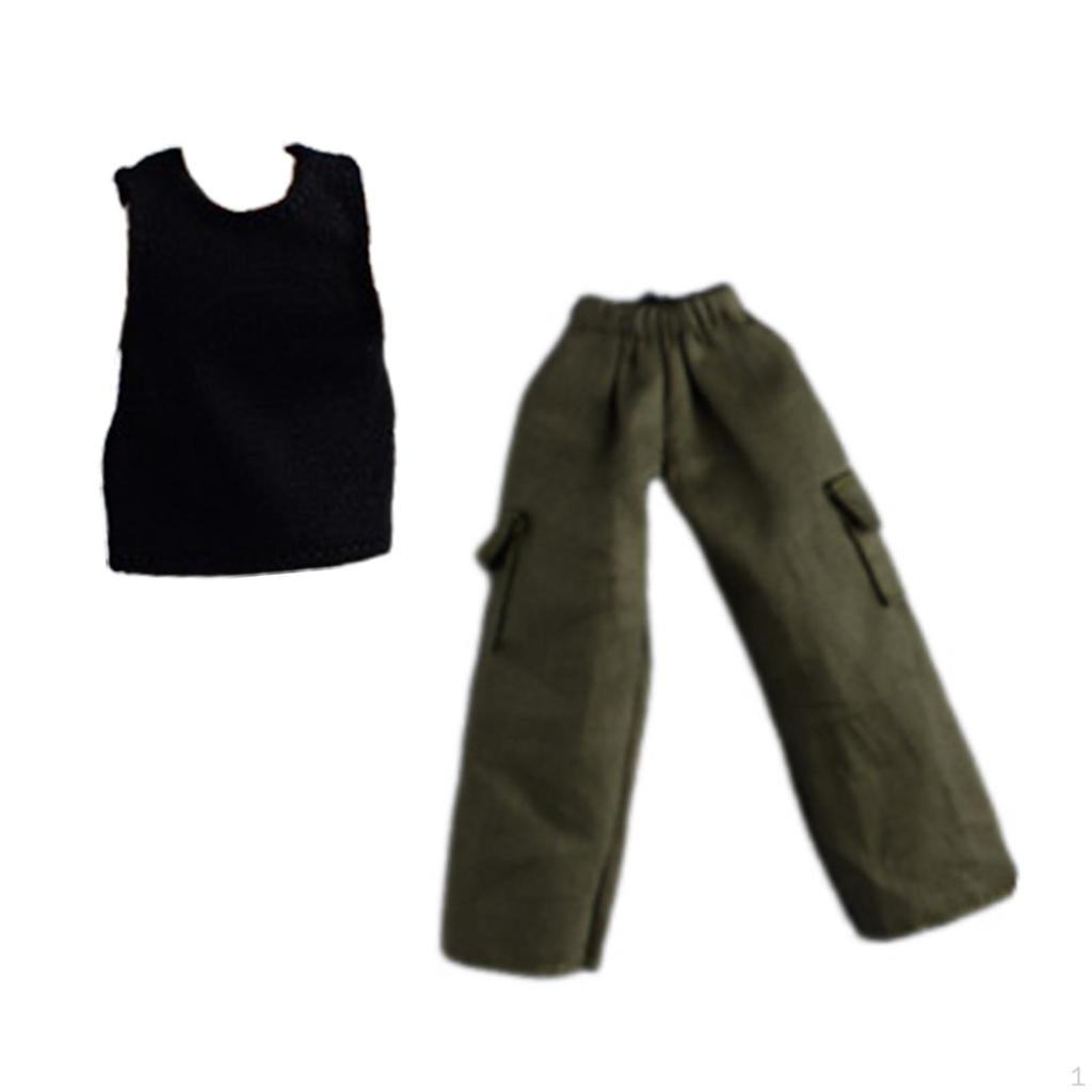 1/12 штаны для куклы и верхняя одежда для фигурки косплей наряд мини широкие длинные штаны для 6 дюймов мужчины