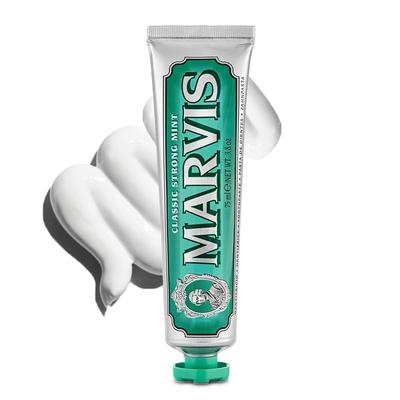 MARVIS Classic Strong Mint Необычайно освежающий мятный бальзам для полости рта, 75 мл Зубная паста, Ароматизатор, Уход, Италия,