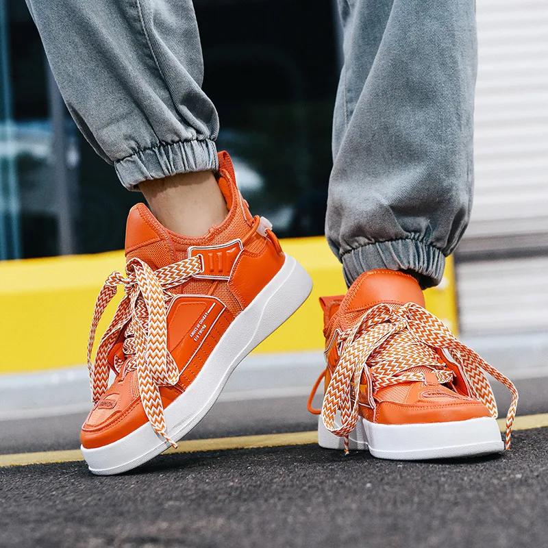 Harajuku Style Fashion Green Casual Sneakers for Men Дышащие кроссовки на платформе Мужские плоские дизайнерские кроссовки для мужчин basket homme