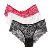 Womem Sexy Lace Panties Floral Hollow Soft Comfort Briefs Lingerie Underwear 3 Pieces