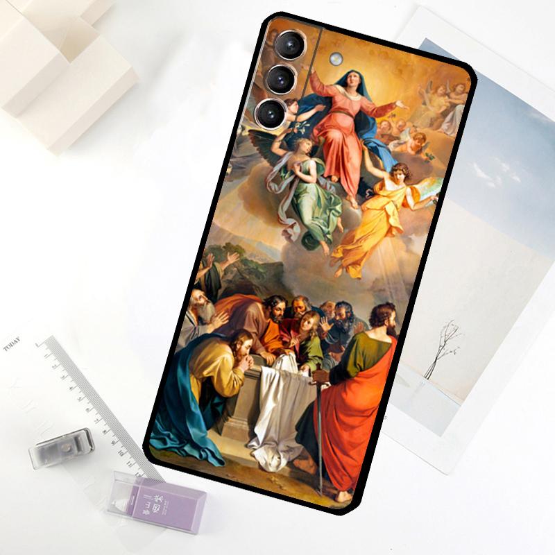 Virgin Mary Hope Religious Art Phone Case For Samsung Galaxy S25 S24 S23 S22 S21 S20 S26 Ultra S10 Plus S23 FE S25 FE Cover