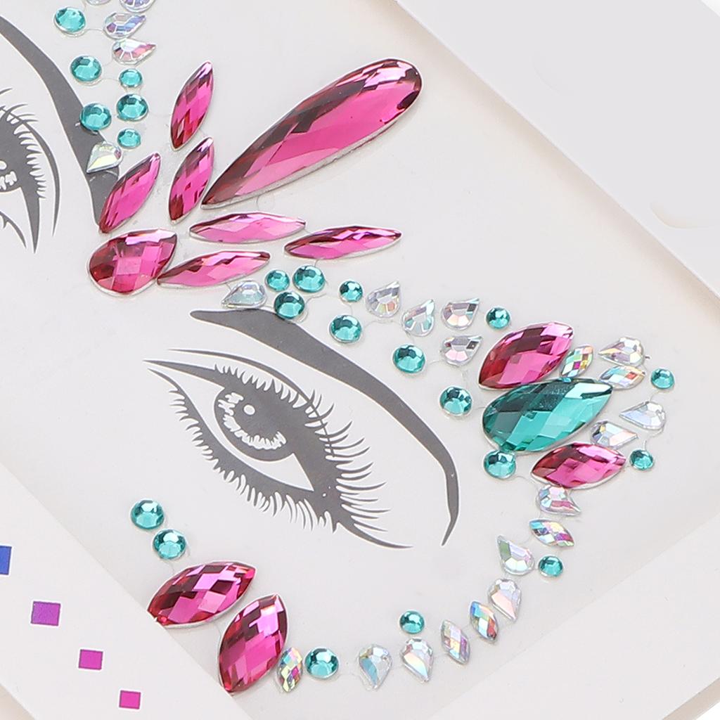 DIY Макияж Украшения для лица Блестящие блестящие временные наклейки для лица Стразы Украшения