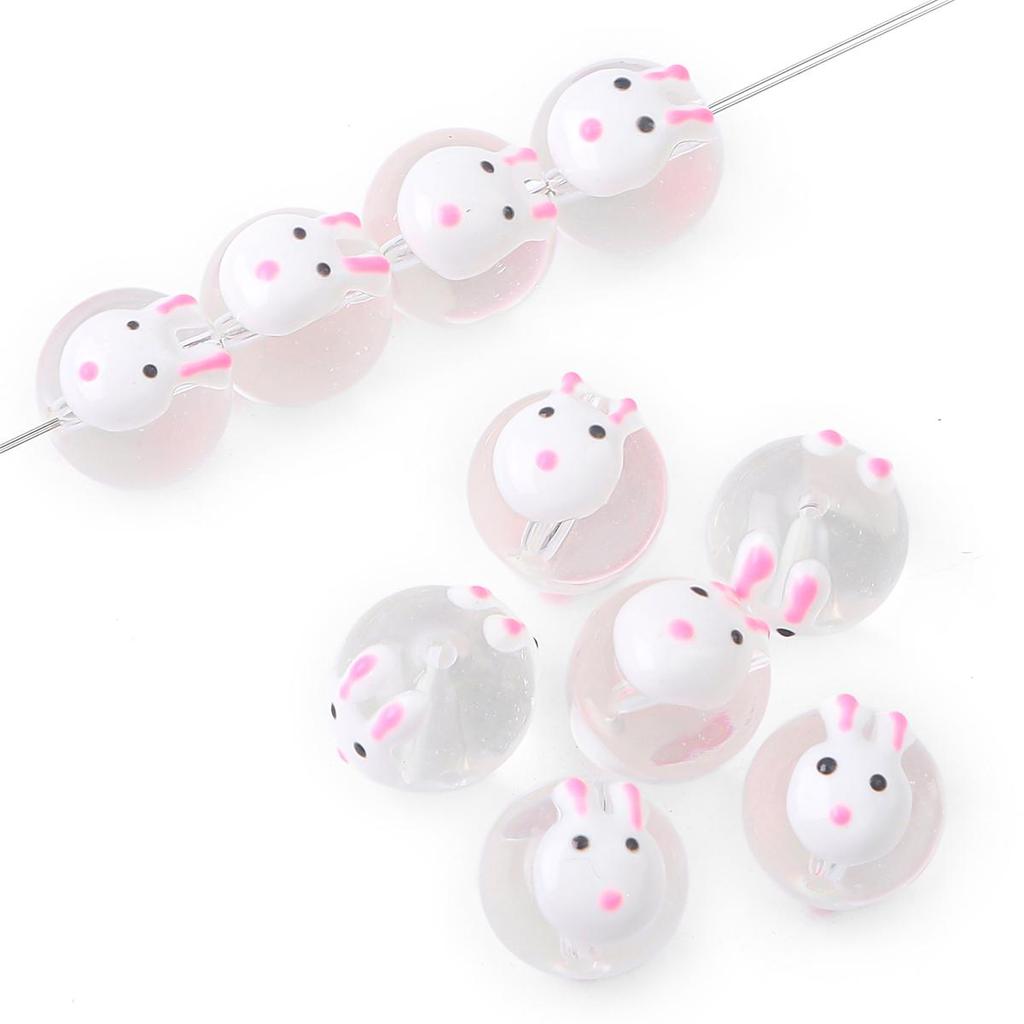 2 шт./пакет, ручная роспись, забавные цветные стеклянные бусины для DIY ожерелье, браслет, серьги, изготовление ювелирных изделий, аксессуары для рукоделия