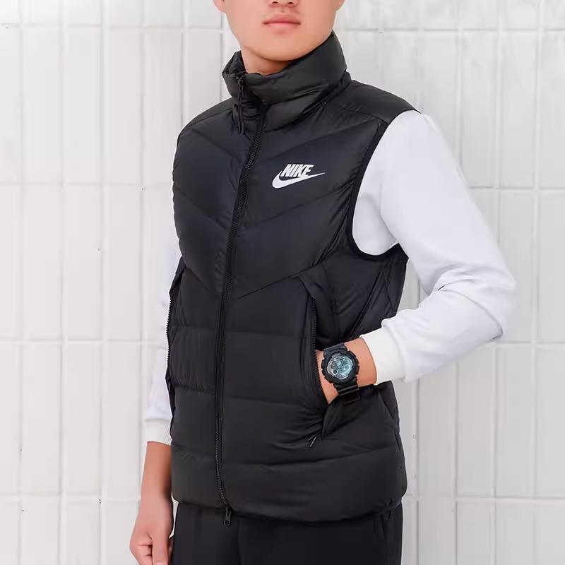 Nike NSW Down Fill Vest Slim Fit без рукавов пуховик мужская верхняя одежда черный CV8975-010