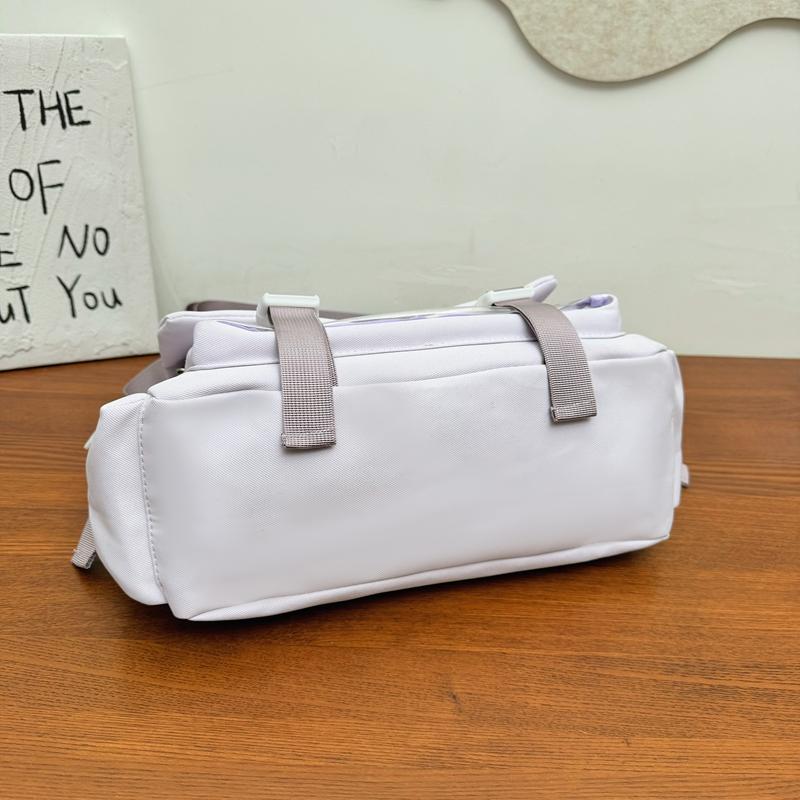 Женская сумка через плечо в студенческом стиле, большая вместительная сумка-мессенджер, контрастная по цвету сумка через плечо