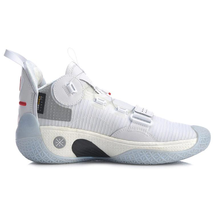Li Ning WOW 8 Нескользящие Легкие Высокие Баскетбольные Кроссовки Мужские Белые ABEP001-1