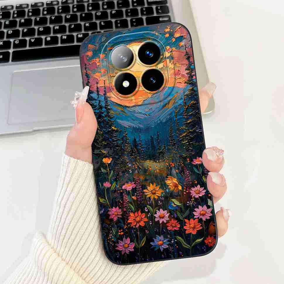 For Xiaomi Redmi Note 14 Pro+ 5G Case Cherry Print Cute Butterfly Soft Silicone Cover For Redmi Note 14Pro Plus 5G 6.67" Bumper