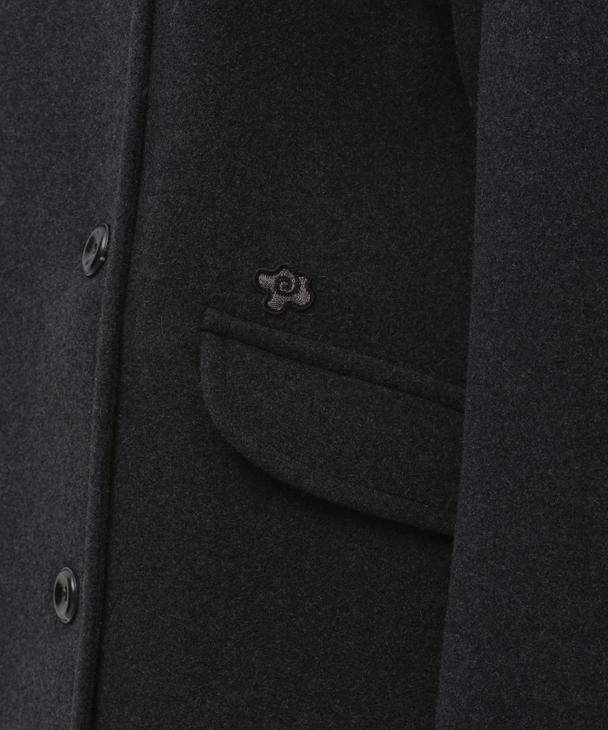 MUSINSA STANDARD WOMAN [Ojesio Collaboration] Cashmere Blend Double Half Coat [Charcoal Gray]