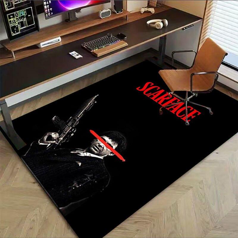 1 шт. Коврик для офисного кресла Scarface, Мягкий, Удобный, Всесезонный, Идеально подходит для дома, спальни или офисного декора, Идеальный подарок для