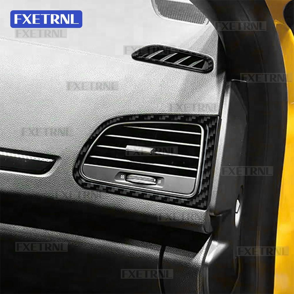 Real Soft Carbon Fiber Sticker For Renault Megane 4 2016 2017 2018 2019 2020 2021 2022 2023-2025 Car Center Console Air Outlet