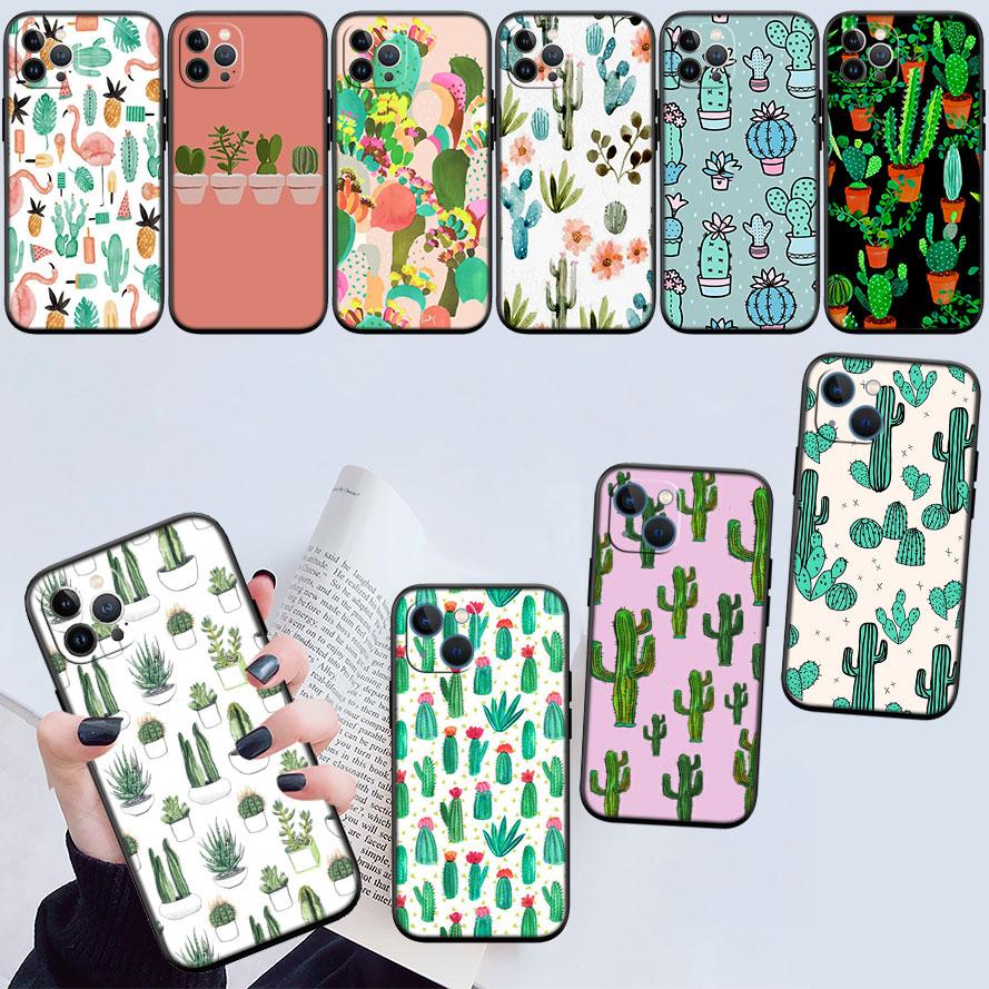 IK74 Watercolour Cacti New High-End Shell Phone Case for Redmi Note 13 14 Pro+ Plus A3 A3X 13X 13C 13R 14S 14C 14R