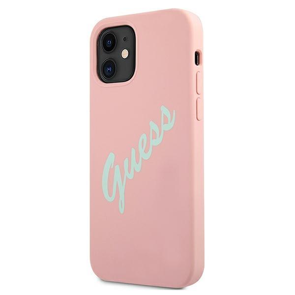 Guess Guhcp12Slsvspg Iphone 12 Mini5,4 Różowo Zielony/Green Pink Hardcase Silicone Vintage