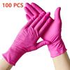 100PCS Fuchsia Nitrile Gloves Disposable Latex-Free for Food Handling Household Cleaning Esthetician Durable Non-Slip Design
