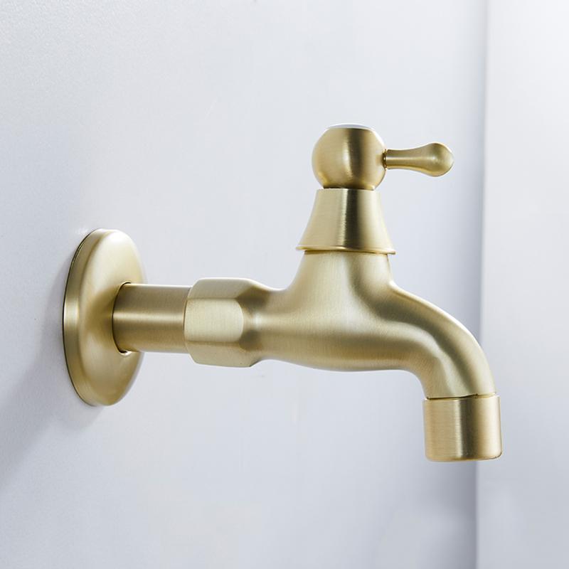 Латунный Матовый Золотой Смеситель для Стиральной Машины Уличный Смеситель Садовый Кран Бибкок Кран для Раковины в Ванной Смеситель для Мойки