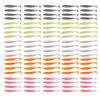 100pcs Soft Fishing Lures Lifelike Paddle Tail Fluorescent Reflection Rubber Swimbaits for